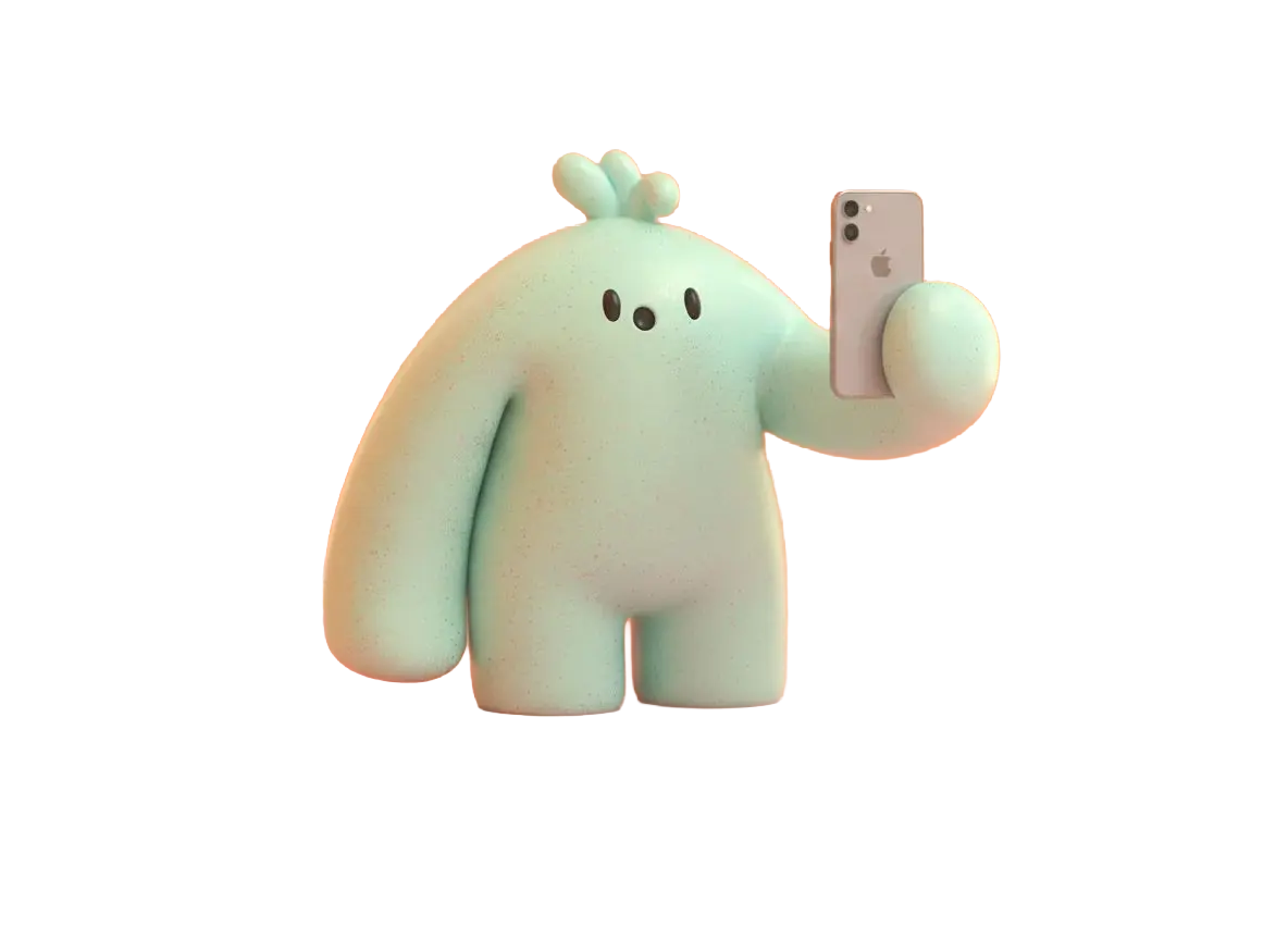 CheckMyFit mascot with phone