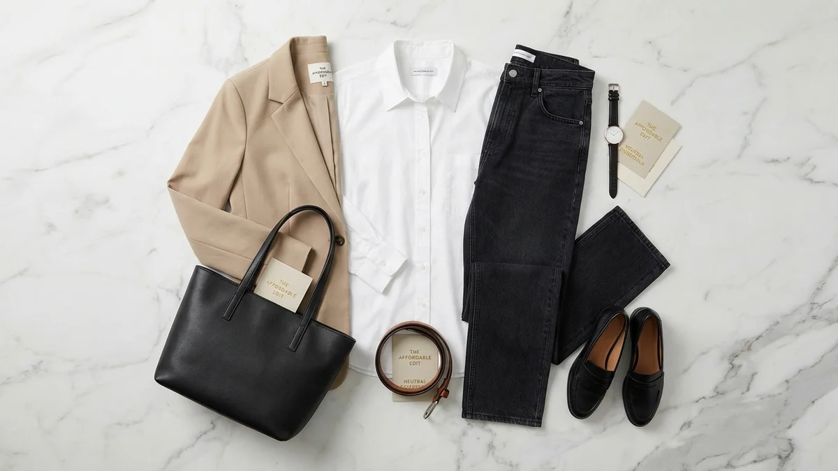 Elegant affordable outfit examples showing budget fashion that looks expensive