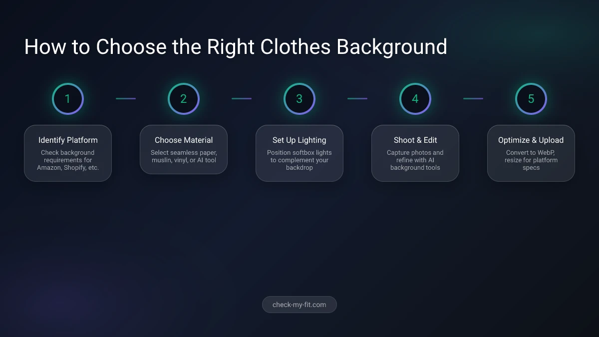 Step by step process for choosing the right clothes background for your fashion photos