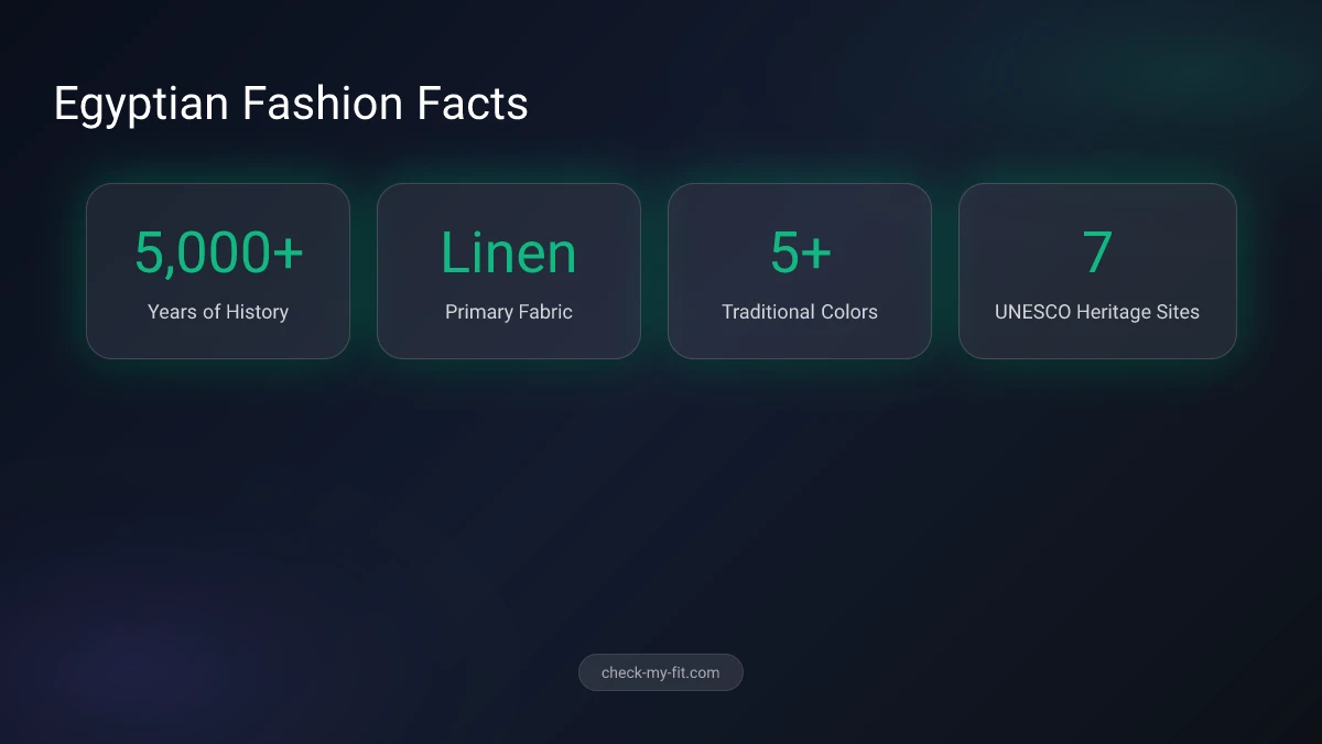 Egyptian Attire Stats Infographic