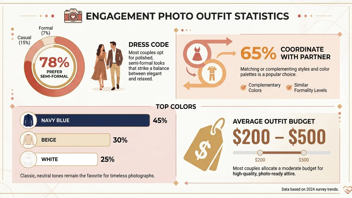 Engagement photo outfit statistics and trends