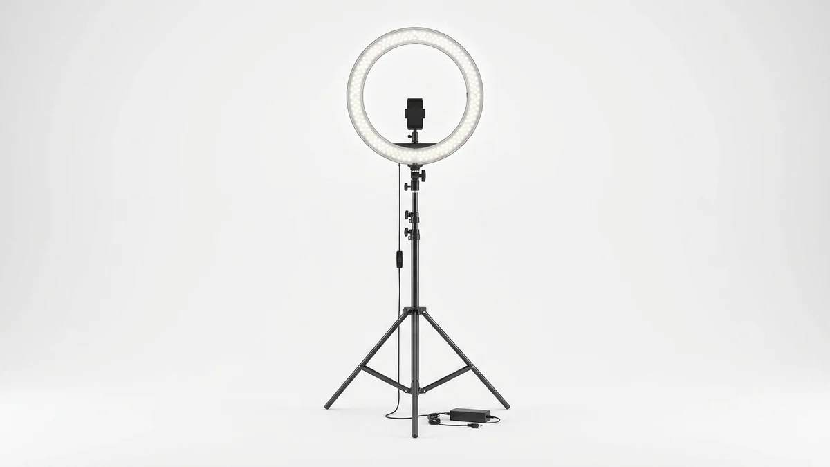 Ring light for fashion photos and virtual try-on