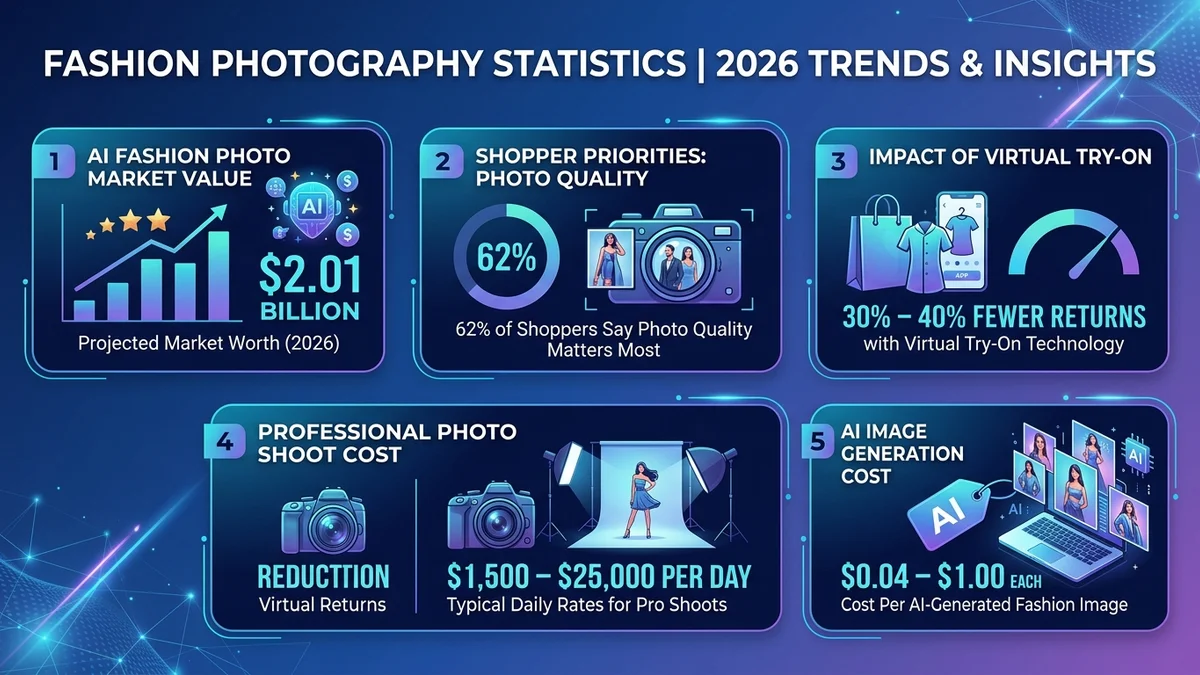 Fashion clothes photography statistics and market trends for 2026