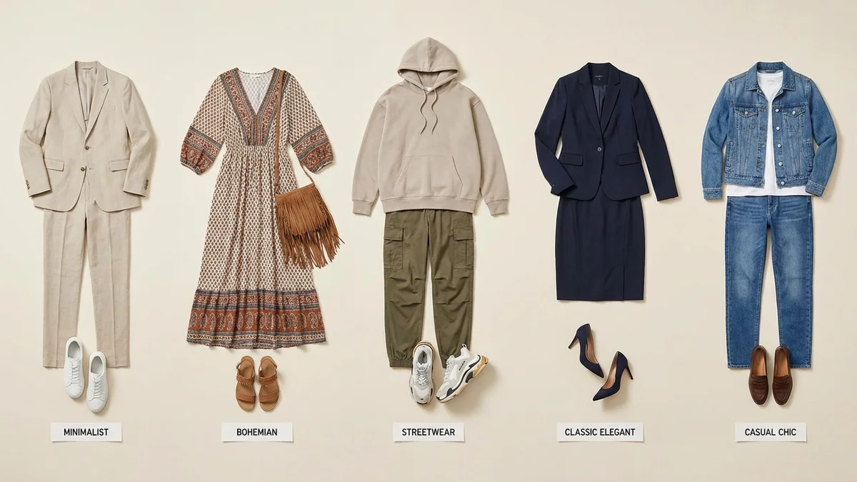 Different fashionista styles and fashion categories