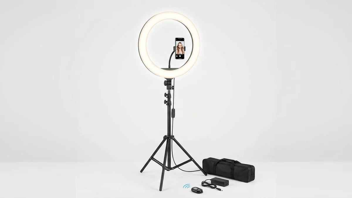 Ring light for body swap AI photography