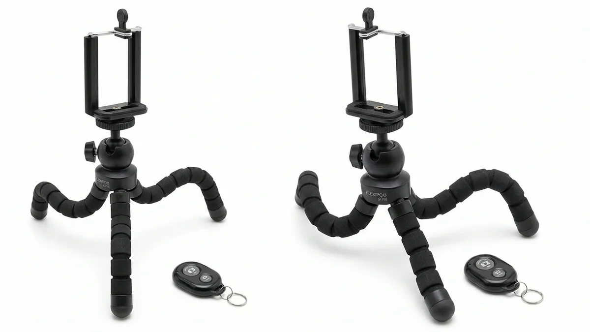 Phone tripod for stable body swap AI photos