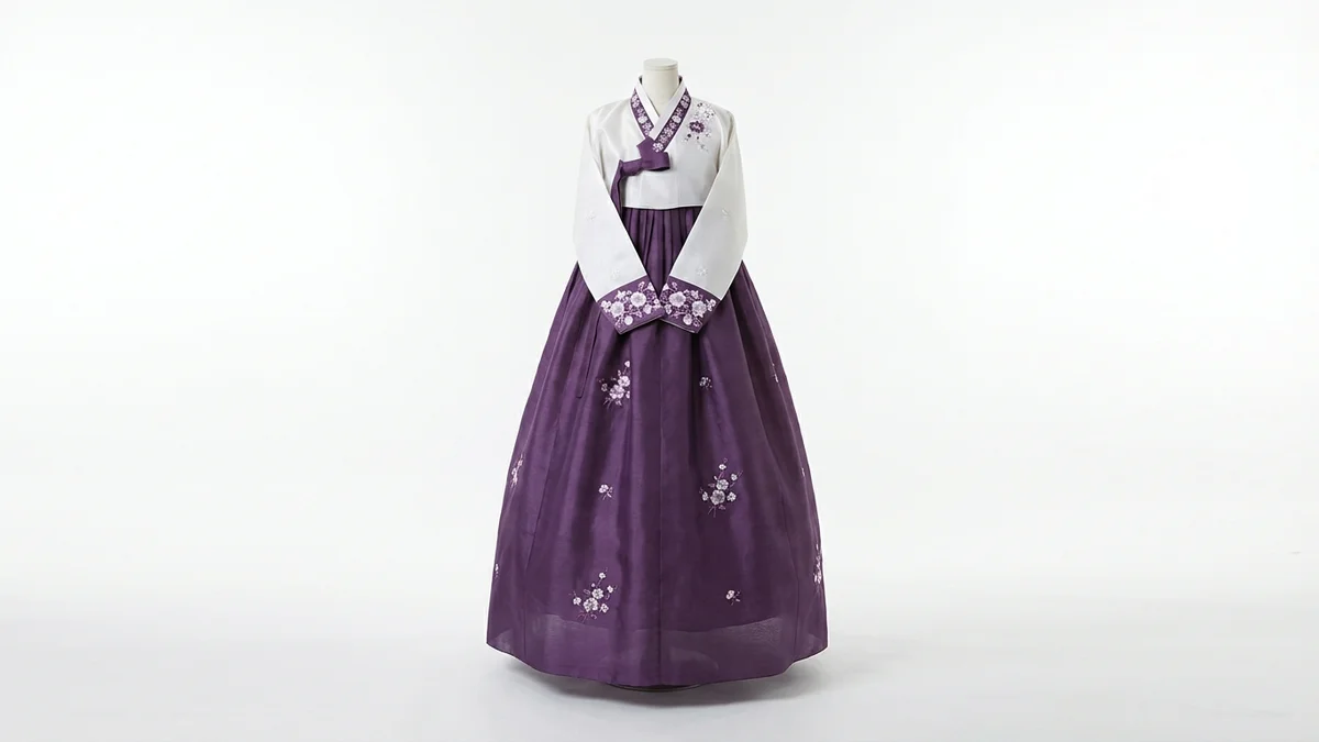 Korean Hanbok Embroidered Dress