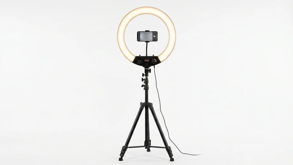 Neewer 18-inch ring light for clothing photography with adjustable color temperature