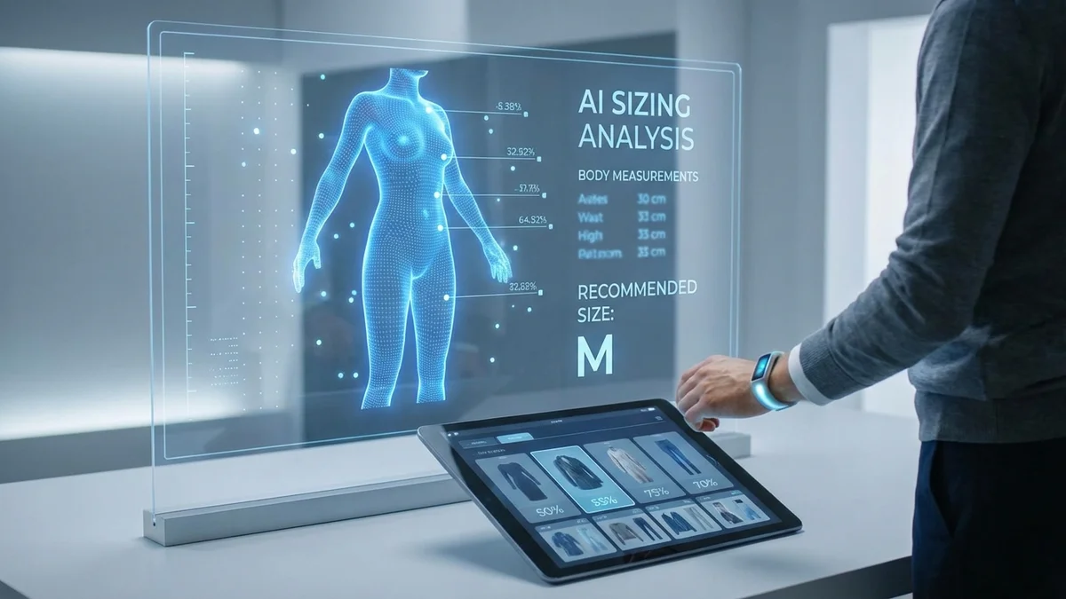 AI technology analyzing body measurements